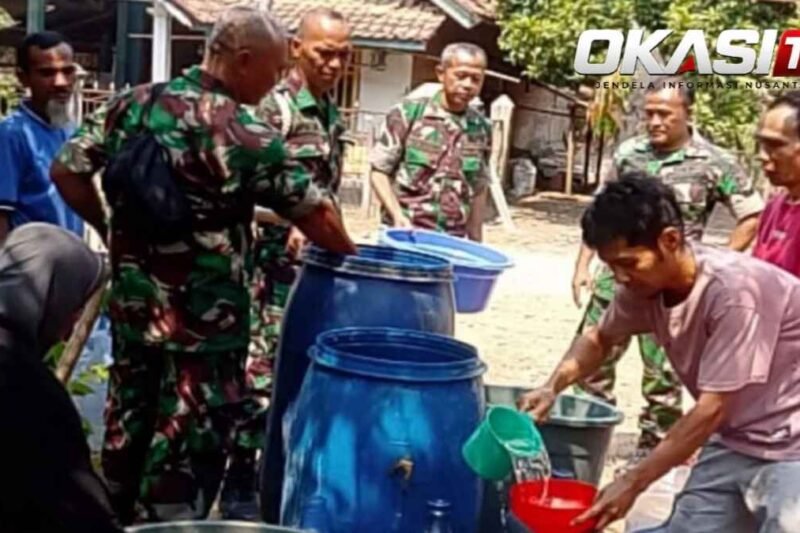 Krisis Air Bersih di Desa Paja, Kodim 0603/Lebak Distribusikan Satu Tangki Air bagi Warga