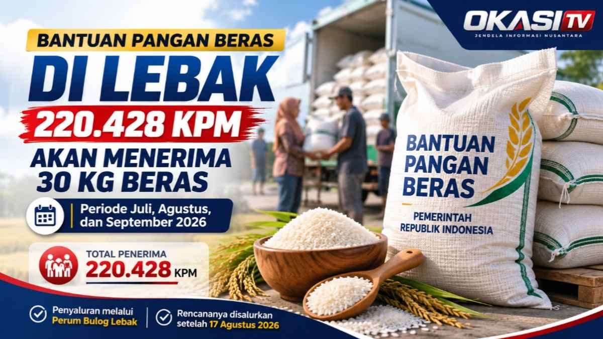 Bantuan pangan beras di Lebak untuk 220.428 KPM tahun 2026