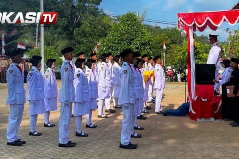 Ratusan Warga Kecamatan Cigemblong Gelar Upacara HUT ke-81 RI