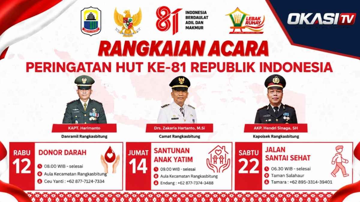 Rangkaian HUT ke-81 RI Kecamatan Rangkasbitung