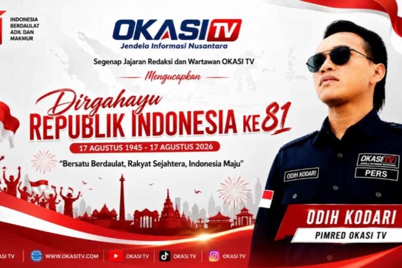 HUT Ke-81 RI, Pimred Okasi TV Ajak Masyarakat Berkarya untuk Indonesia