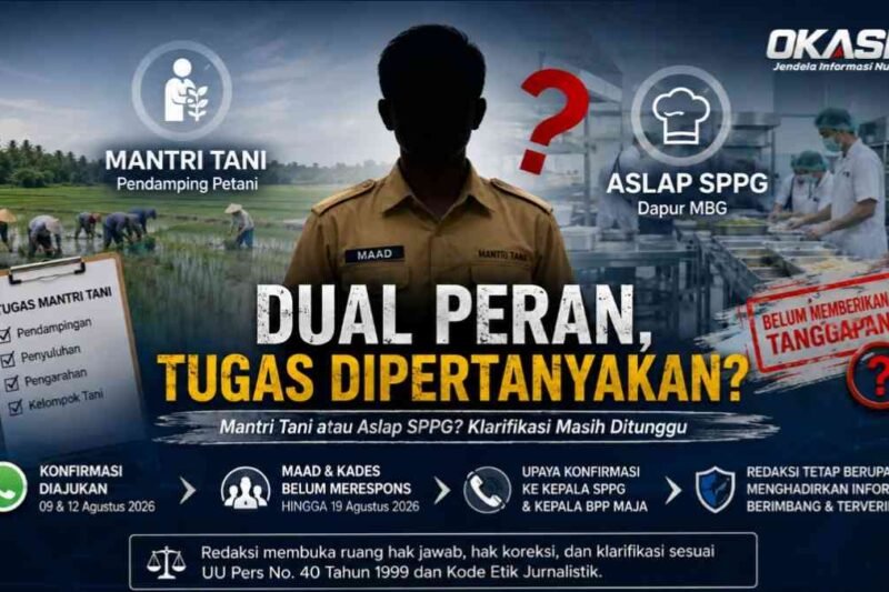 Mantri Tani Disebut Aktif di SPPG, Kades Buyut Mekar Belum Beri Jawaban