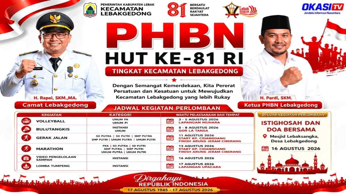 PHBN Kecamatan Lebakgedong dalam rangkaian HUT ke-81 RI