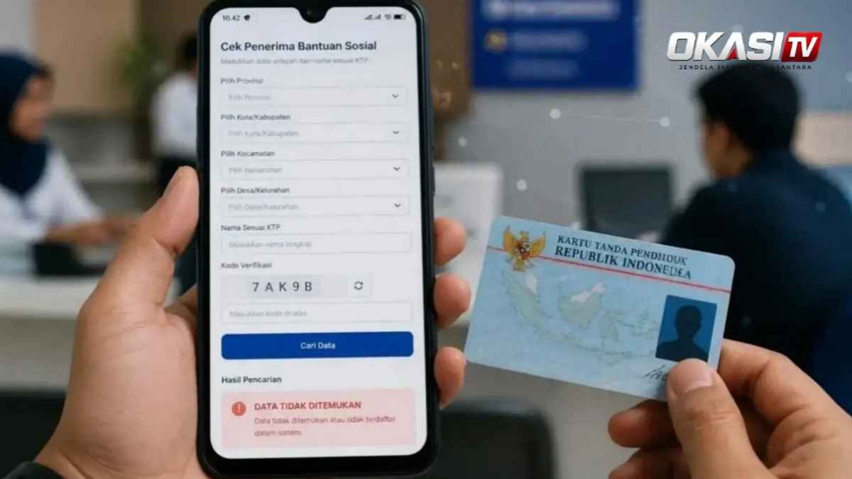 Cek bansos Oktober 2026 menggunakan NIK KTP melalui layanan resmi Kemensos.